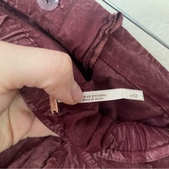 Free People Moon Bay Parachute Shorts in Maroon Size L - Picture 6 of 6